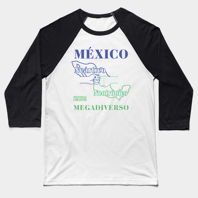 Mexico Megadiverso Baseball T-Shirt by ProcyonidaeCreative